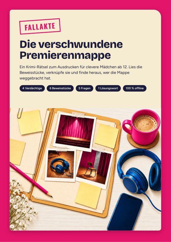 Vorschau: Mini-Fallakte: Die verschwundene Premierenmappe