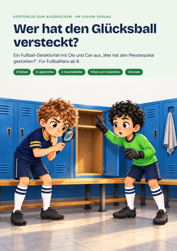Vorschau: Fußball-Rätsel: Wer hat den Glücksball versteckt?