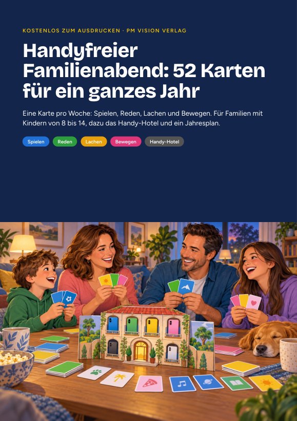 Vorschau: Handyfreier Familienabend: Karten, Handy-Hotel und Jahresplan