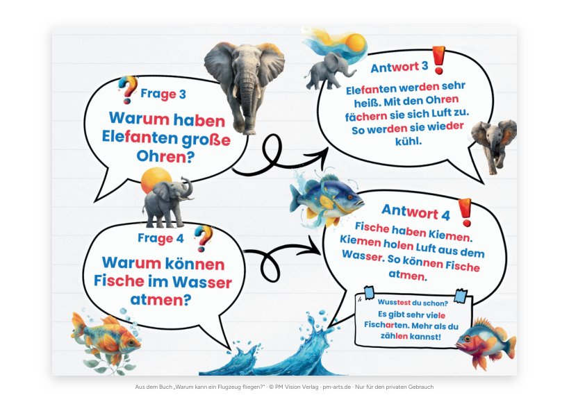 Vorschau: 8 Kinderfragen: Tiere, Wetter und Technik