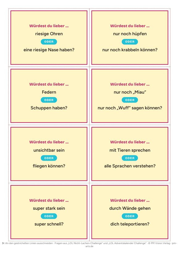 Vorschau: 43 Würdest-du-eher-Fragen für Kinder