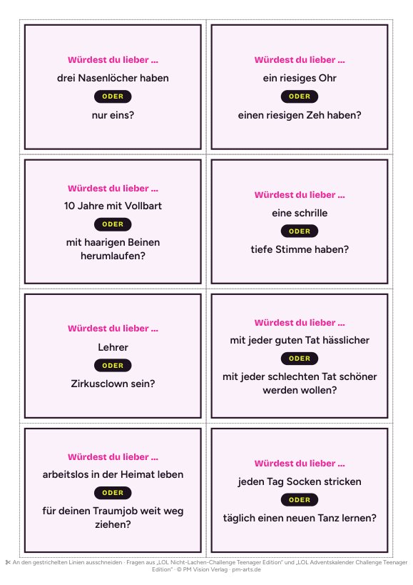 Vorschau: 29 Würdest-du-eher-Fragen für Teenager