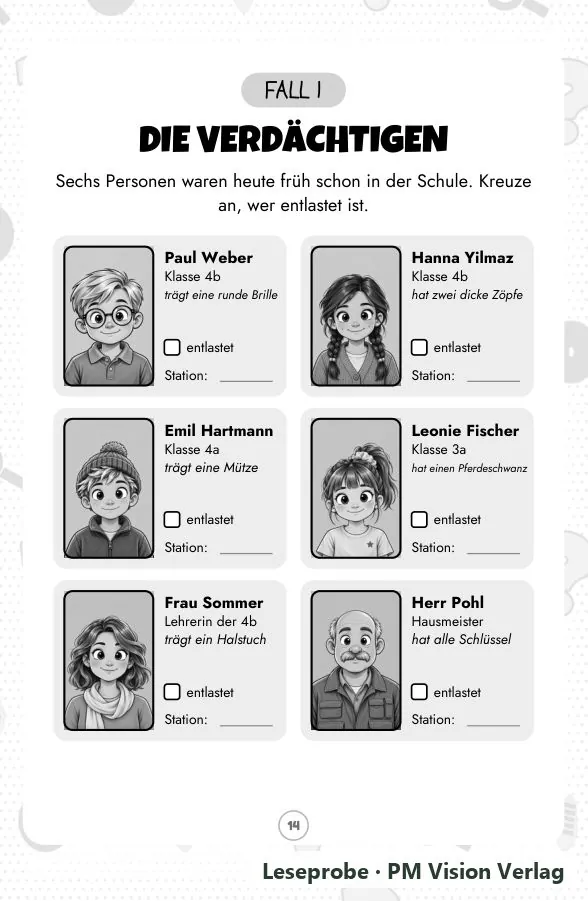 Beispielseite 3 aus Krimifall Schule