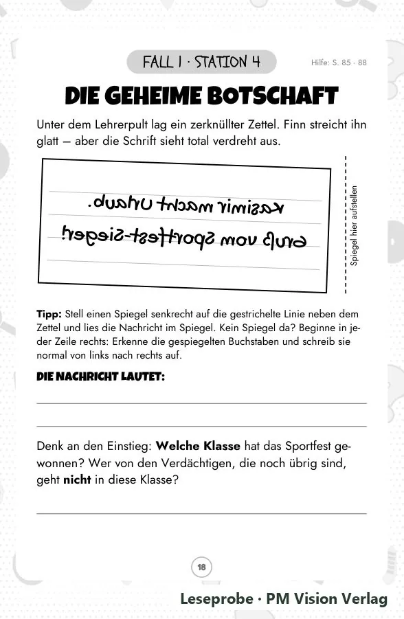Beispielseite 4 aus Krimifall Schule