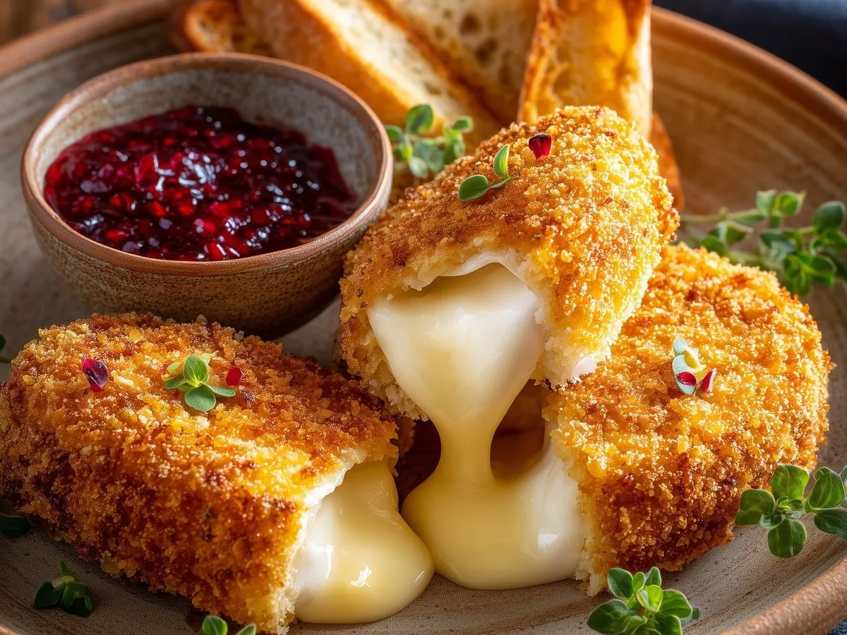 Gebackener Camembert mit Preiselbeeren