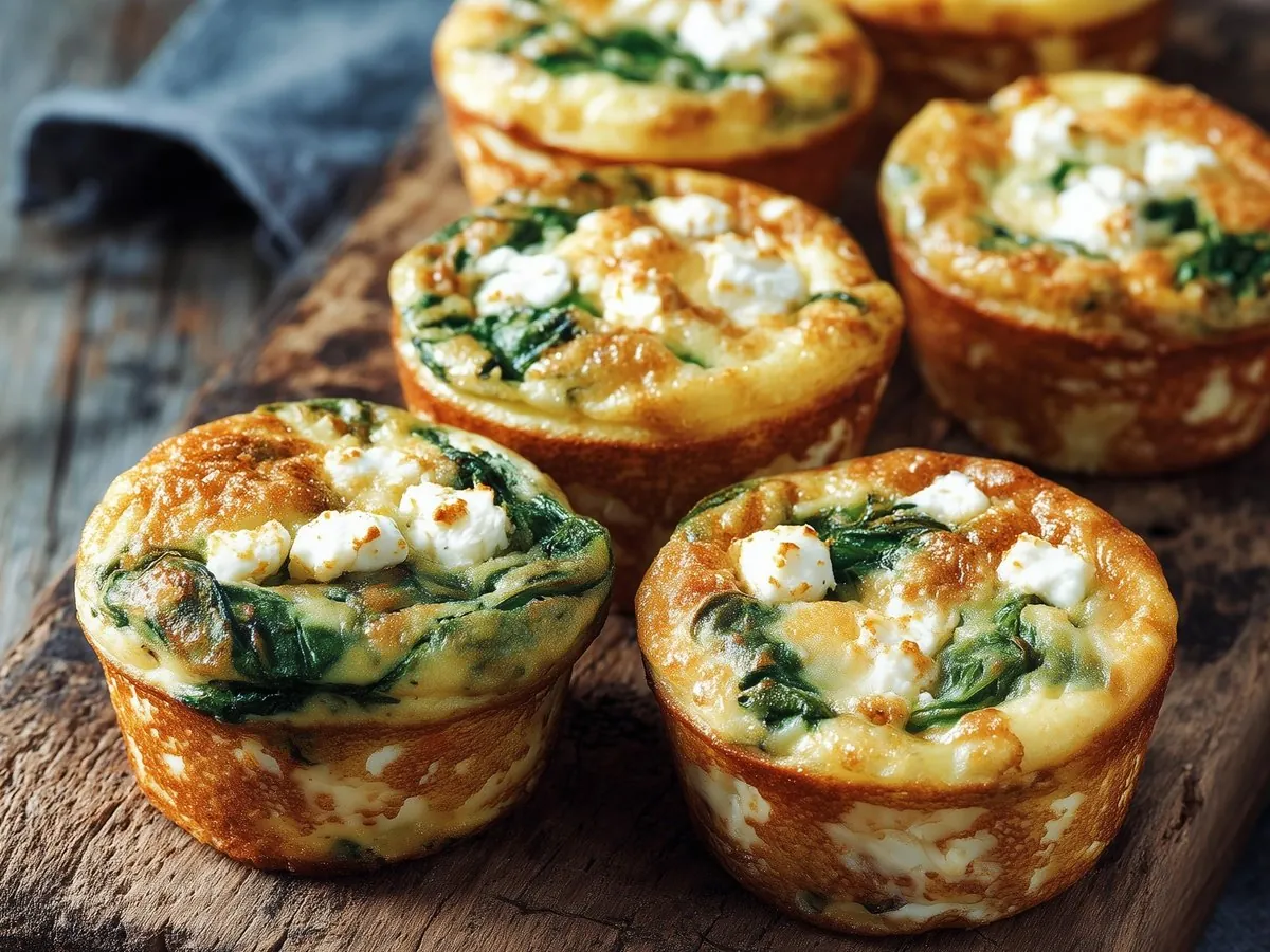 Eier-Muffins mit Feta und Spinat