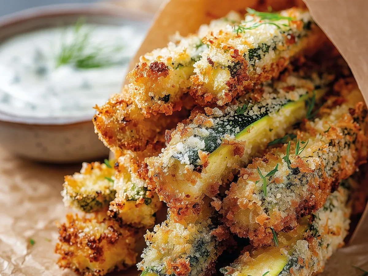 Zucchini-Pommes mit Mandelkruste